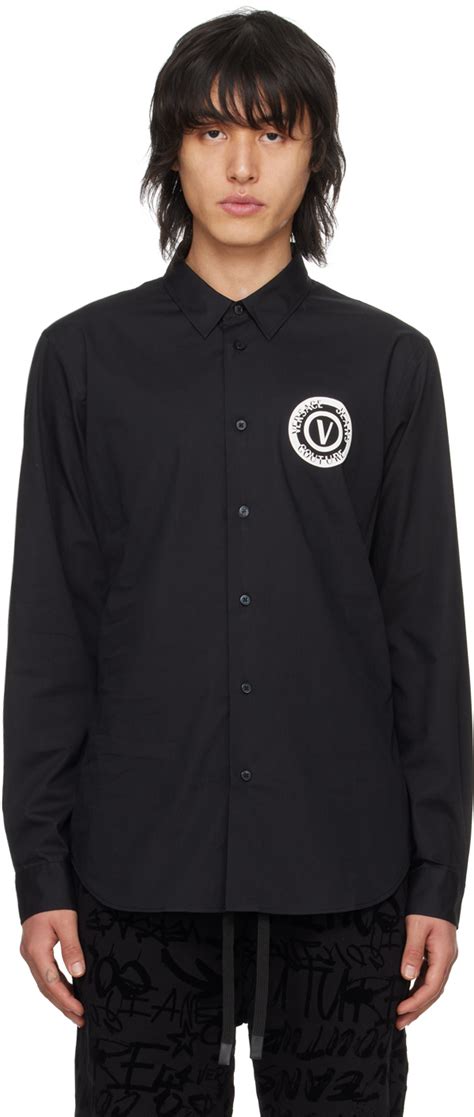 versace dress shirt japanese emblem|Black V.